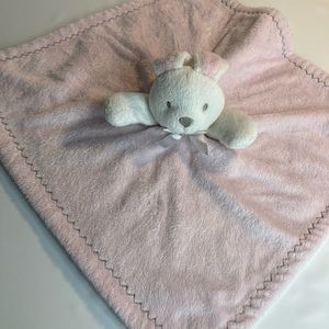 Blankets & Beyond Pink Bunny Lovey Security Baby Blanket